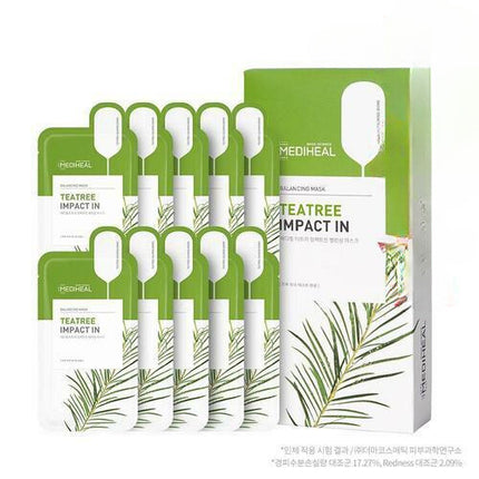 Mediheal Teatree Impact In Balancing Mask Sheet 10 Sheets