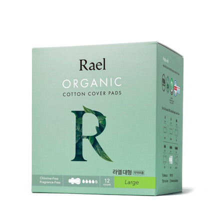 Rael Organic Cotton Cover Pads Large 12P