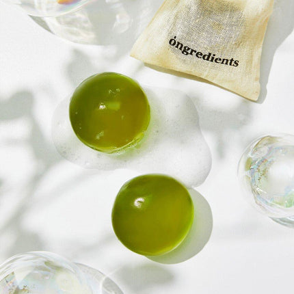 ongredients Jeju Green Tea Cleansing Ball