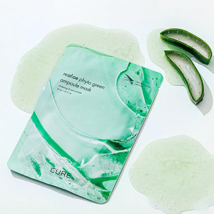 Cure re al:oe Phyto Green Ampoule Mask Sheet 1ea