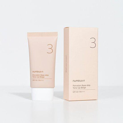 numbuzin No. 3 Porcelain Base-skip Tone Up Beige 50mL SPF50+ PA++++