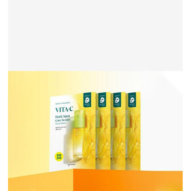 goodal Green Tangerine Vita C Dark Spot Serum Mask Sheet 4pcs Special Set