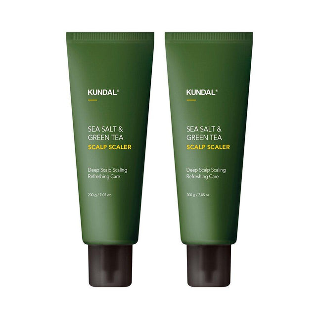 KUNDAL Sea Salt & Green Tea Scalp Scaler 200g 1+1 Special Set