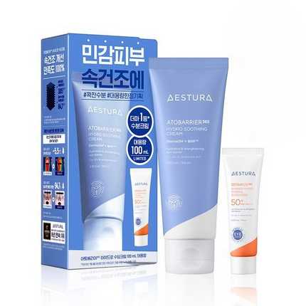 AESTURA Atobarrier 365 Hydro Soothing Cream 100mL Special Set (+Mineral Sunscreen 10mL)