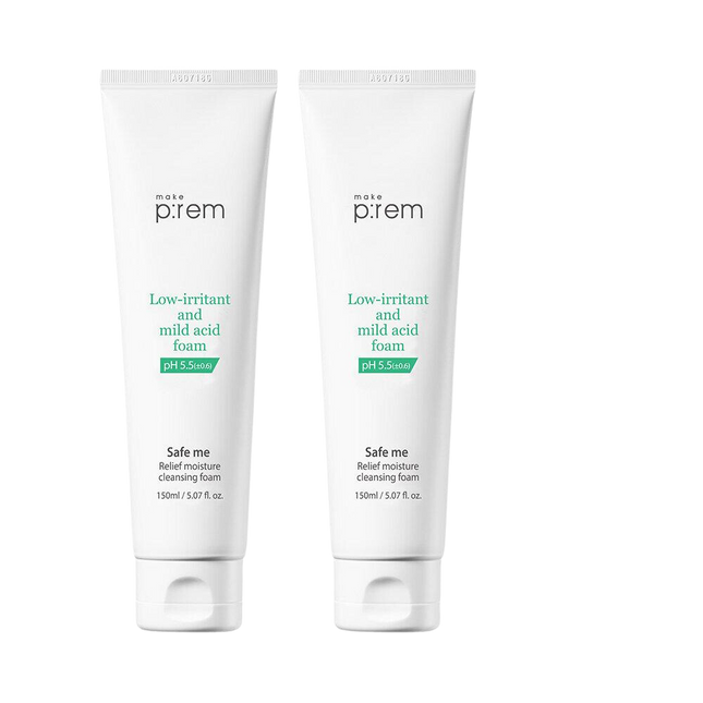 makeprem Safe Me Relief Moisture Cleansing Foam 150mL 1+1 Special Set