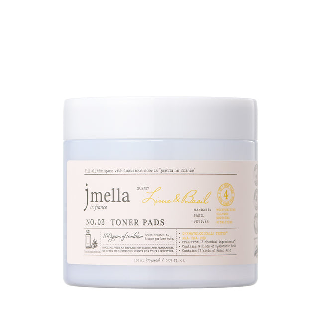 J Mela in France Lime and Basil Toner Pad 70p, 150ml