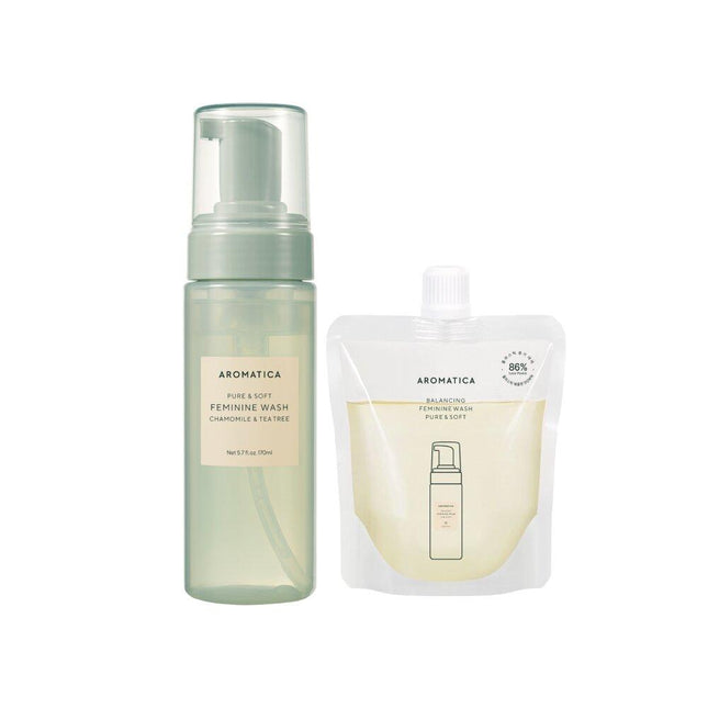 AROMATICA Pure & Soft Feminine Wash #Chamomile & Tea Tree 170mL Special Set (Special Gift: Refill 100mL)
