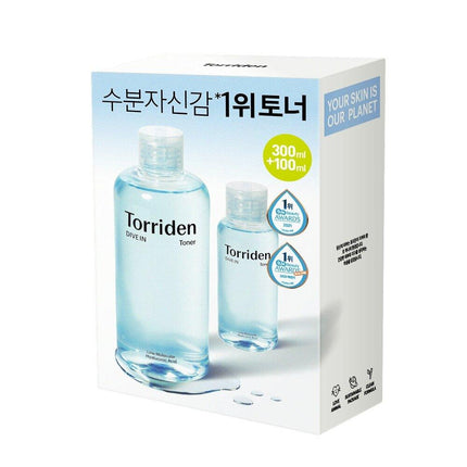 Torriden Dive In Low Molecular Hyaluronic Acid Toner 300mL Special Set (+100mL)