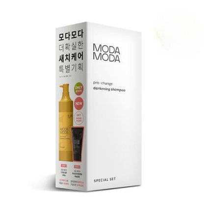 MODAMODA Pro Change Darkening Shampoo 300g+Boosting Treatment 40g Special Set