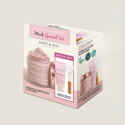 Mary&May Vegan Rose Hyaluronic Hydra Wash Off Pack Special Set (125g+30g)