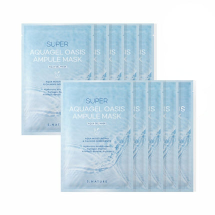 S.NATURE Super Aqua Gel Oasis Ampoule Mask Sheet 10P