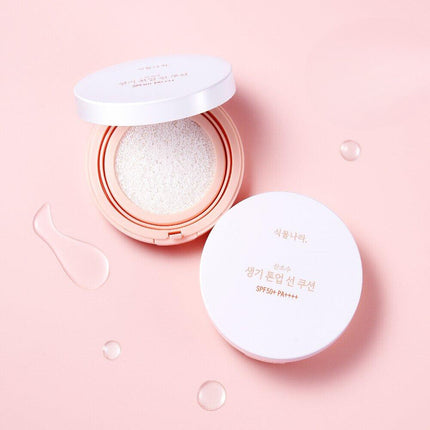 Shingmulnara Oxygen Water Tone Up Sun Cushion Special Set 02. Peach (Puff refill gift set)