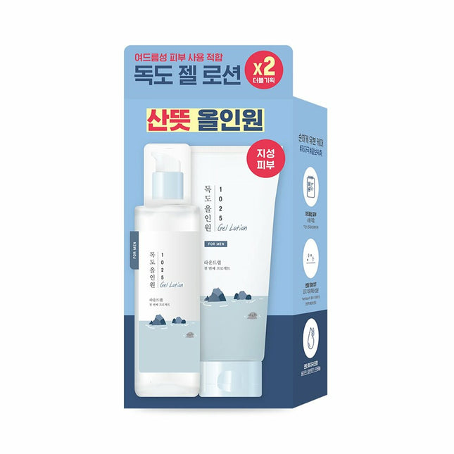 ROUND LAB For Men 1025 Dokdo All In One Gel Lotion 200mL Double Set