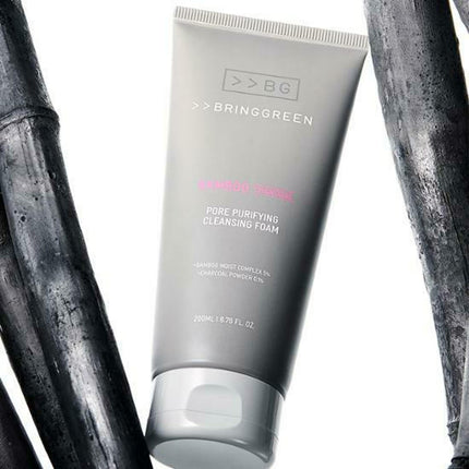 BRINGGREEN Bamboo Charcoal Pore Purifying Cleansing Foam 200ml Double Set