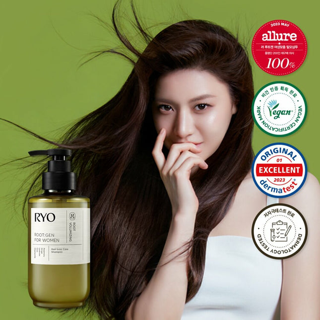 Ryo Root:Gen For Women Hair Loss Care Shampoo 353mL Special Set (+100mL) Choose 1 out